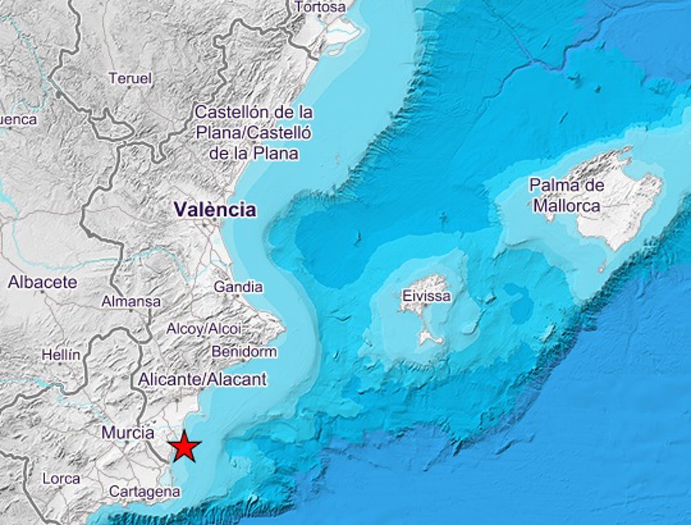 Seísmo cerca de la costa de Torrevieja