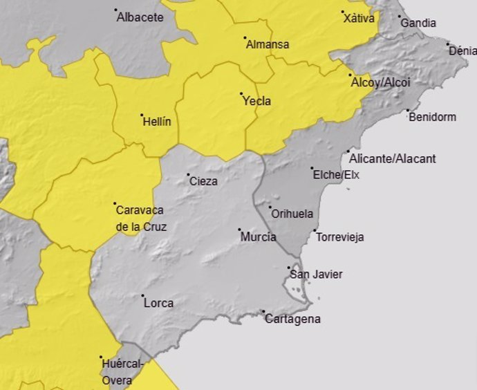 La Aemet amplía su aviso amarillo por vientos para este martes por la noche y miércoles en Noroeste y Altiplano