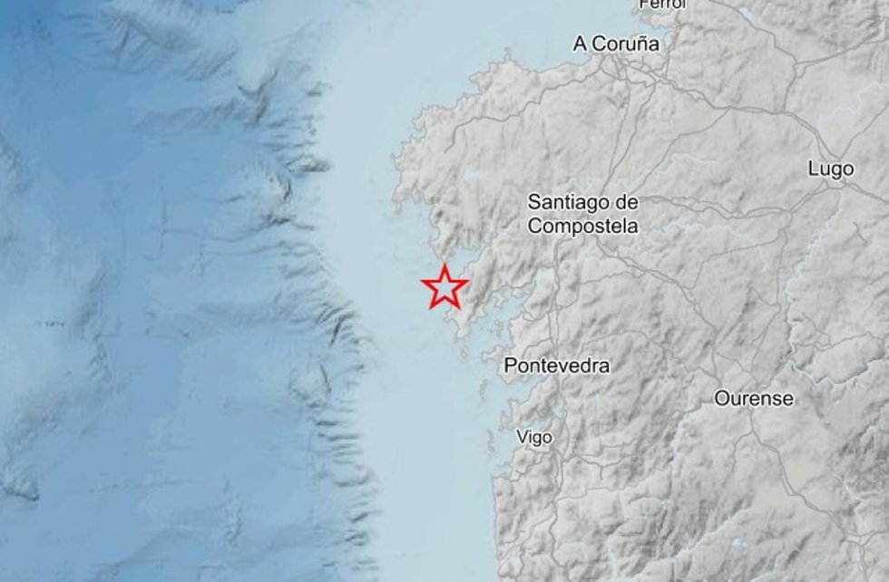 Porto do Son (A Coruña) registra un pequeño terremoto en la madrugada de este martes.