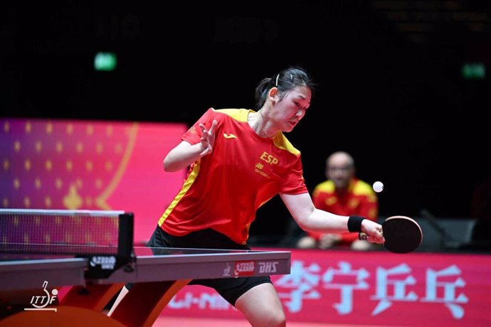 María Xiao, en la ITTF Women's World Cup de Macao 2025.