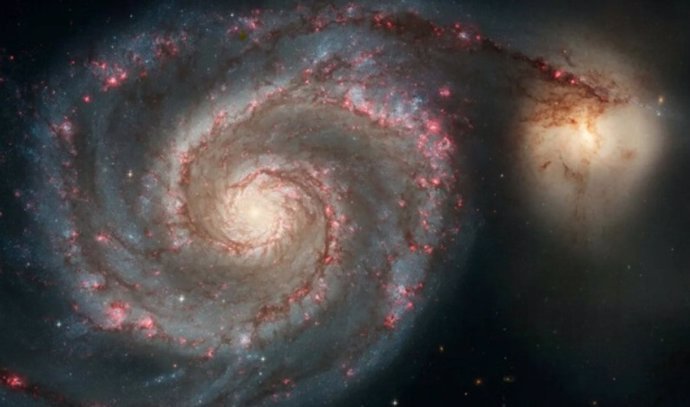 La Galaxia del Remolino, M51, es una galaxia espiral ubicada a 31 millones de años luz de distancia.