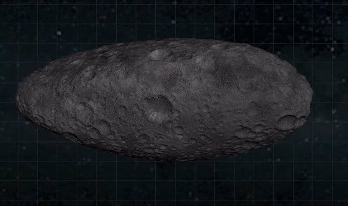 Recreación del asteroide Donaldjohanson