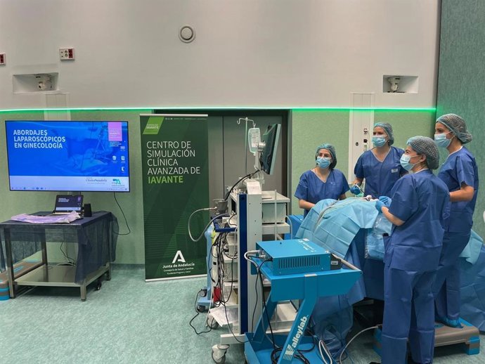 Curso de cirugía laparoscópica ginecológica en el Centro de Simulación Clínica Avanzada de Granada.