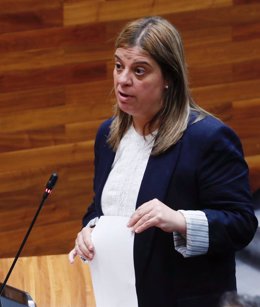 La vicepresidenta Jimena Llamedo en el Pleno de la Junta.