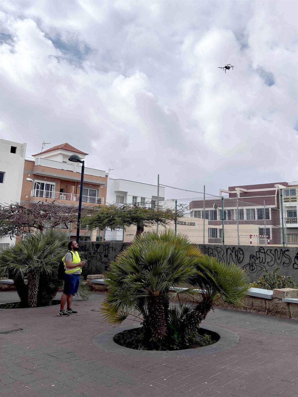 Dron del proyecto 'Paulia' para identificar especies vegetales que ayuden a reducir el calor