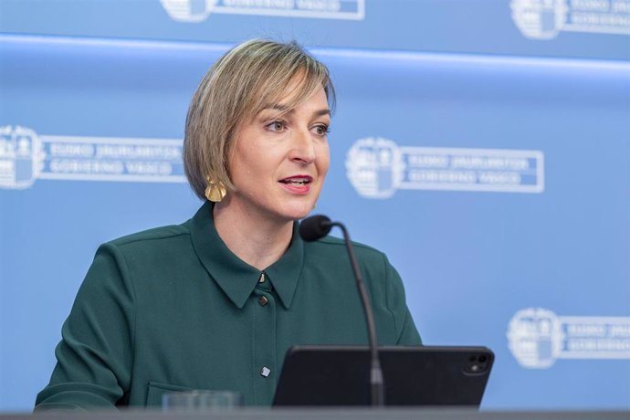 Archivo - La portavoz del Gobierno Vasco, Maria Ubarretxena