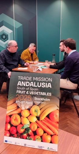 Reunión de empresas hortofrutícolas andaluzas con comerciantes suecos promovidas por Andalucía Trade.