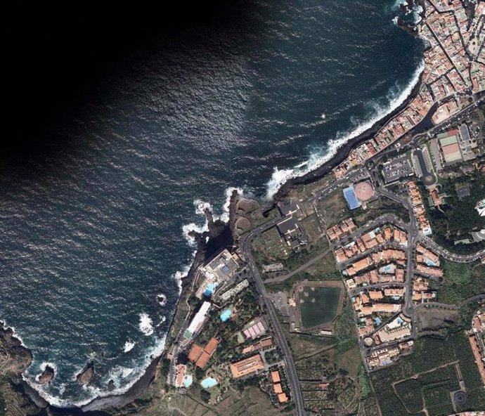 Vista aérea del barrio de Punta Brava, en Puerto de la Cruz