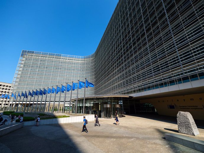 Archivo - HANDOUT - 15 de junho de 2023, Bélgica, Bruxelas: Uma visão geral da fachada Berlaymont da Comissão Europeia. A Comissão Europeia está se preparando para a criação de um euro digital, conforme mostrou o projeto de lei visto pela dpa na quinta-fe