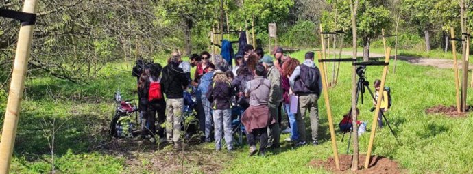 Jornada de anillamiento de aves en la ribera del río Guadaíra