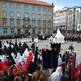 Archivo - La Semana Santa de Ferrol en 2018. Jornada de procesión de la Resurrección. 2018. ARCHIVO.