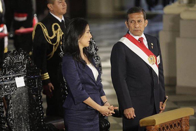 Archivo - Imagen de archivo del expresidente de Perú Ollanta Humala y la ex primera dama Nadine Heredia