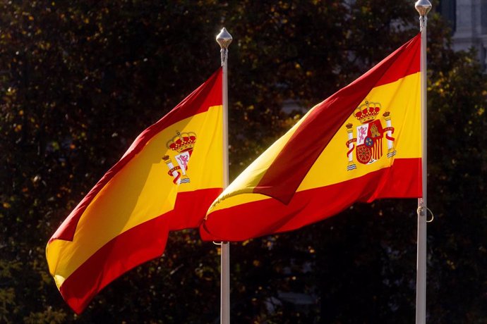 Archivo - Arquivo - A bandeira da Espanha, em 3 de dezembro de 2024, em Madri (Espanha).