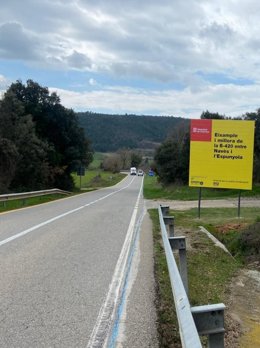 La carretera B-420 entre Navès (Lleida) y L'Espunyola (Barcelona)