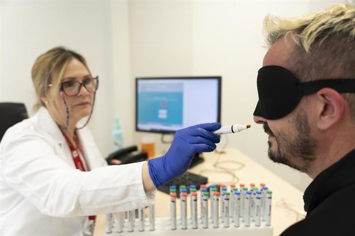 Paciente en la consulta de rinosinusitis crónica con pólipos.