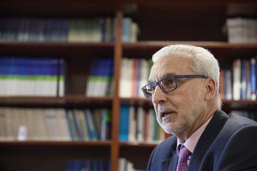 Archivo - El presidente del Consejo de Seguridad Nuclear (CSN), Juan Carlos Lentijo, durante una entrevista para Europa Press, a 11 de julio de 2024, en Madrid (España).
