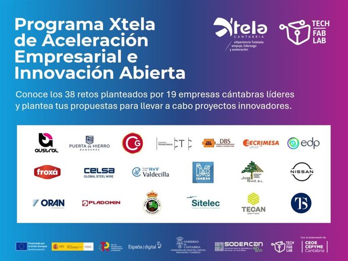 Cartel de la tercera edición de Programa Xtela de aceleración de startups