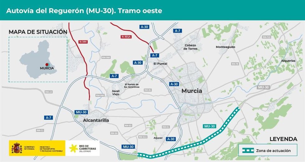 Mapa que recoge las actuaciones a realizar en la circunvalación
