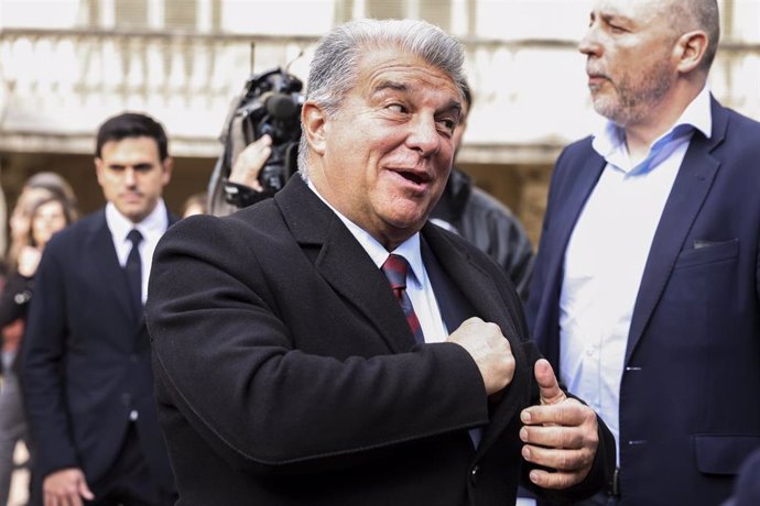 Joan Laporta, presidente del FC Barcelona, durante un acto