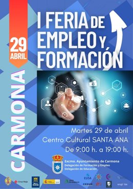 Cartel de la I Feria de Empleo y Formación de Carmona