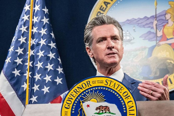 Archivo - Arquivo - 8 de janeiro de 2025: O governador Gavin Newsom discursa em Sacramento em maio de 2024.