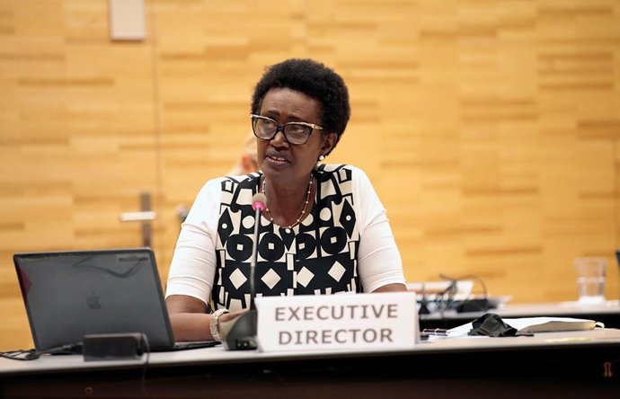 Archivo - Winnie Byanyima, diretora executiva do UNAIDS.