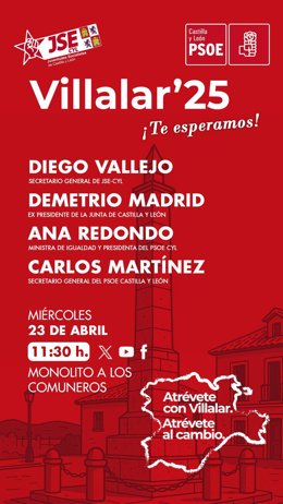 Cartel de Villalar del PSCyL