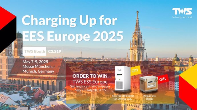 TWS Technology will Present at EES Europe 2025 and Launch Signing Incentive Campaign to Empower Europe’s Energy Transition