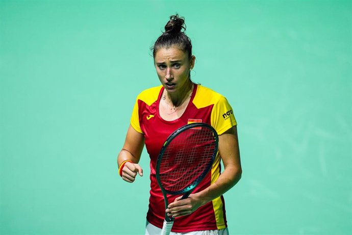 Archivo - Sara Sorribes, durante un partido.