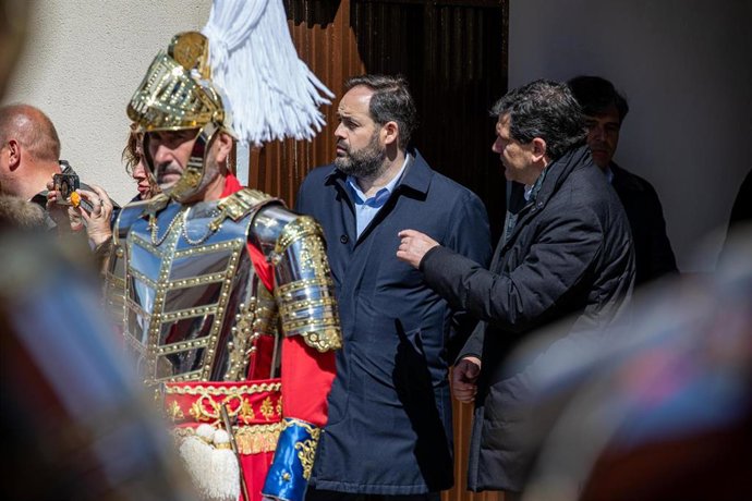 El presidente regional del PP, Paco Núñez, en Bolaños de Calatrava.