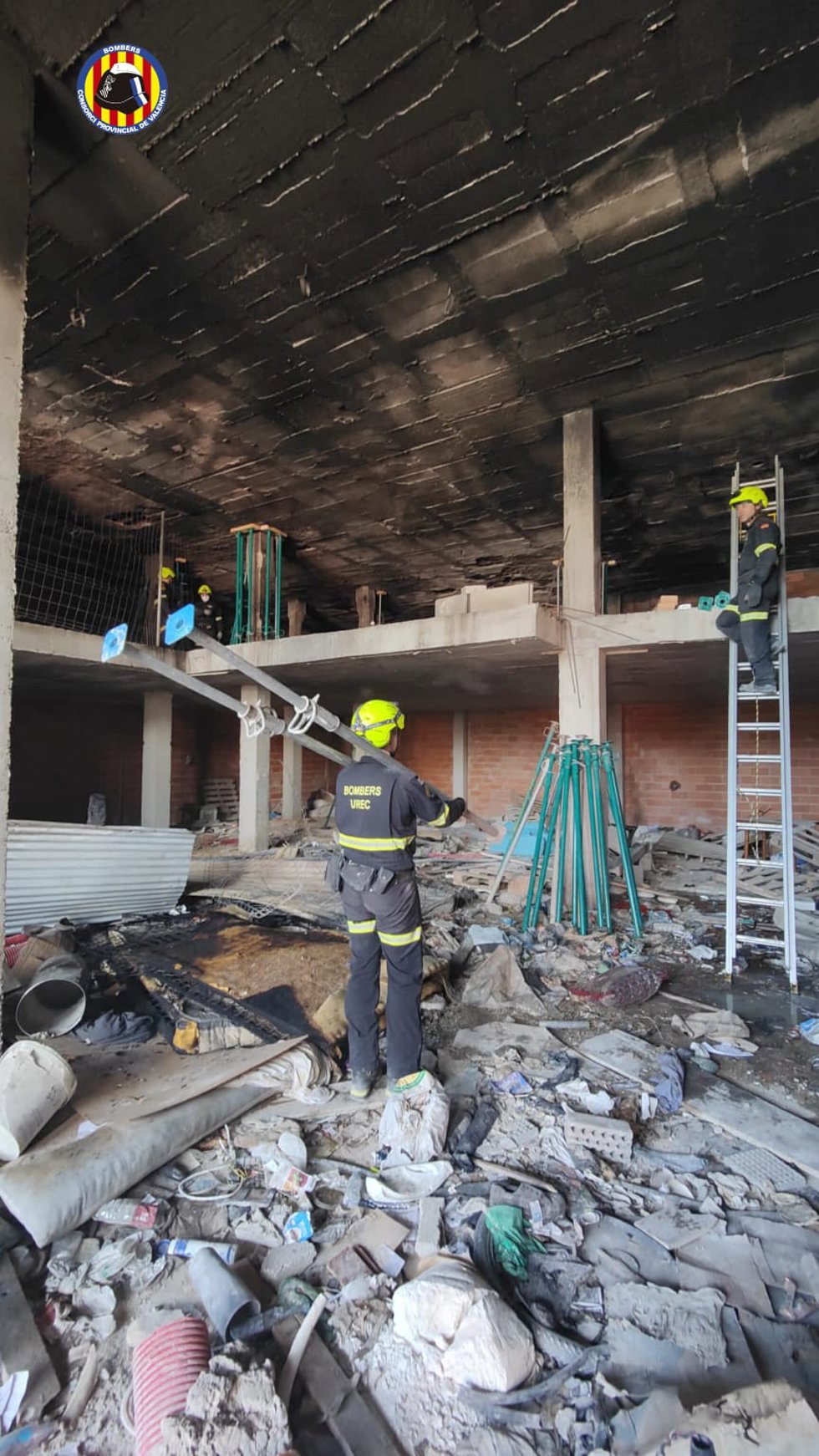 El edificio afectado en Gandia 