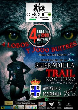 Cartel del Cross Nocturno de Serradilla (Cáceres) 2025