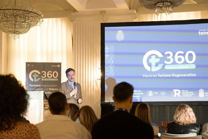 El vicepresidente del Cabildo de Tenerife, Lope Afonso, en el 'I Congreso Turismo 360: Hacia un turismo regenerativo'