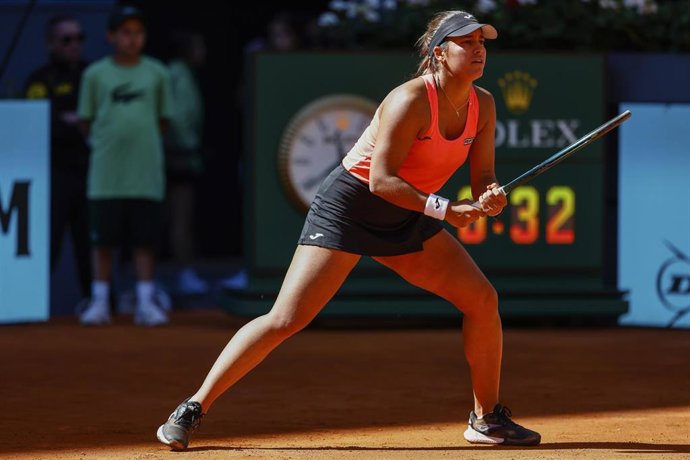 Archivo - La tenista española Jessica Bouzas durante un torneo