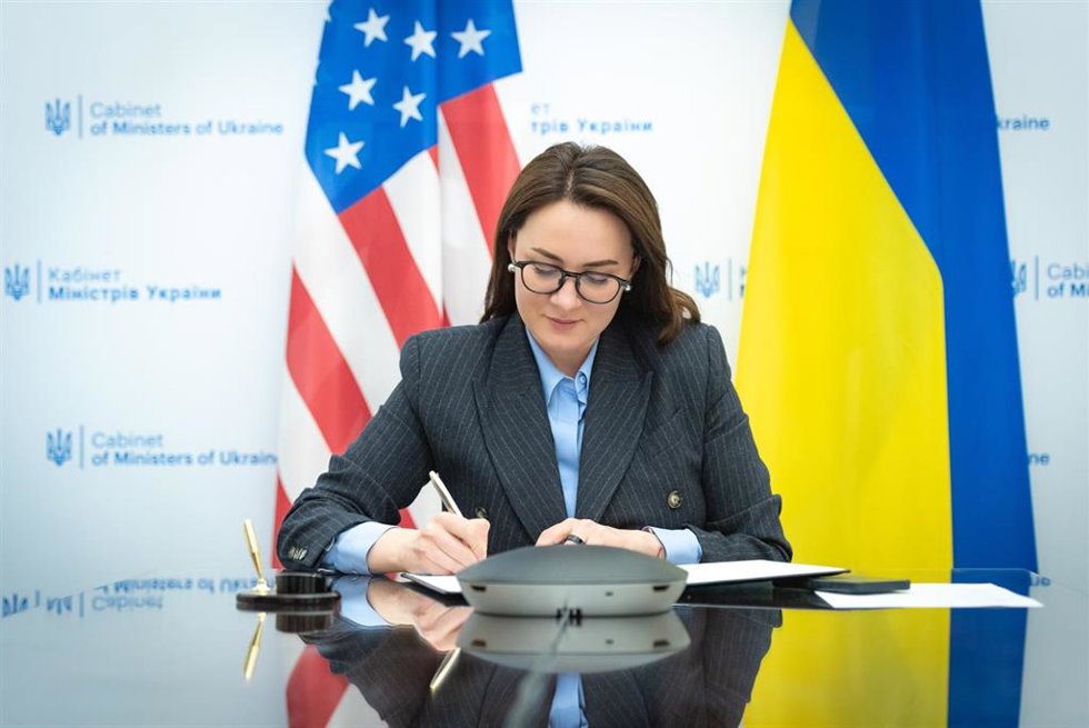 La vice primera ministra de Ucrania, Yulia Svyrydenko