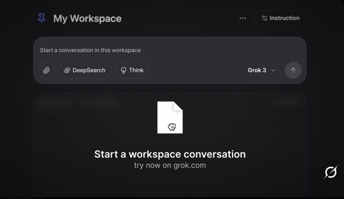 Espacio de trabajo en Grok