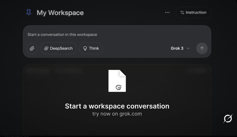 Espacio de trabajo en Grok