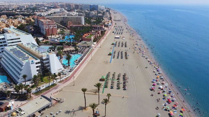 Zona turística de Roquetas de Mar (Almería).