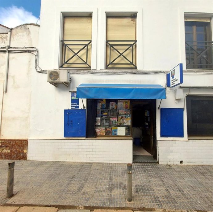 Despacho receptor de loterías en Azuaga que ha vendido parte del primer premio del sorteo del jueves