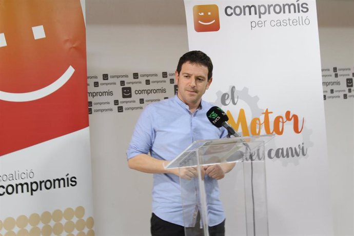 Archivo - El portavoz de Compromís en el Ayuntamiento de Castelló, Ignasi Garcia, en una imagen de archivo.