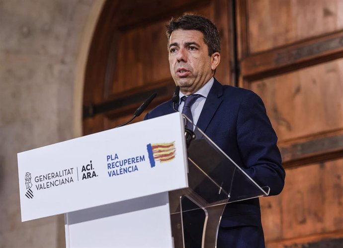Archivo - El presidente de la Generalitat Valenciana, Carlos Mazón, en una imagen de archivo. 