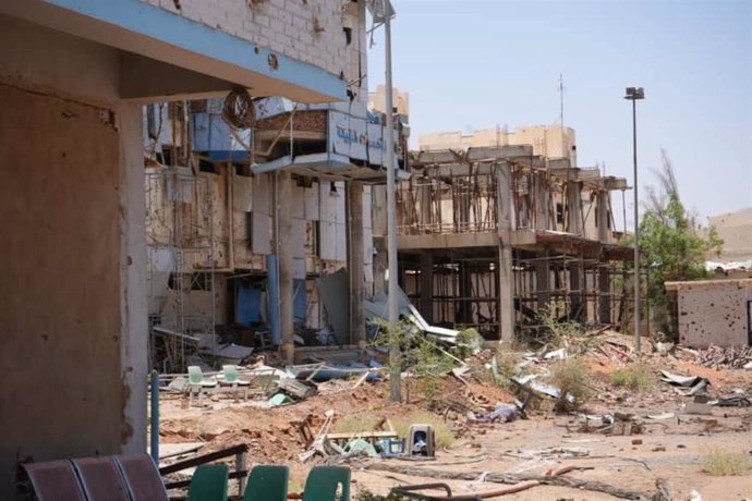 Imagen de archivo de un hospital destruido en Jartum (Sudán) 