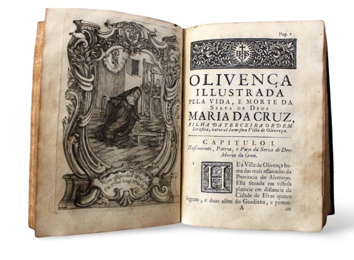 Libro sobre la vida de Maria de Cruz en el Museo Etnográfico de Olivenza