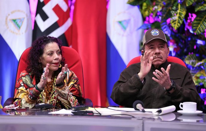 Archivo - MANÁGUA, 20 de novembro de 2024 -- O presidente da Nicarágua, Daniel Ortega (dir.), participa da 17ª Cúpula Empresarial China-LAC em Manágua, Nicarágua, em 18 de novembro de 2024. A 17ª Cúpula Empresarial China-LAC foi realizada aqui de segunda 