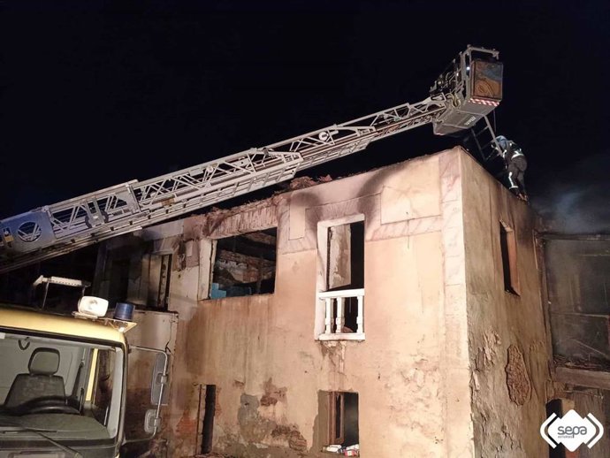 Imagen de la casa incendiada