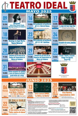 Programación Teatro Ideal de Calahorra mayo y junio