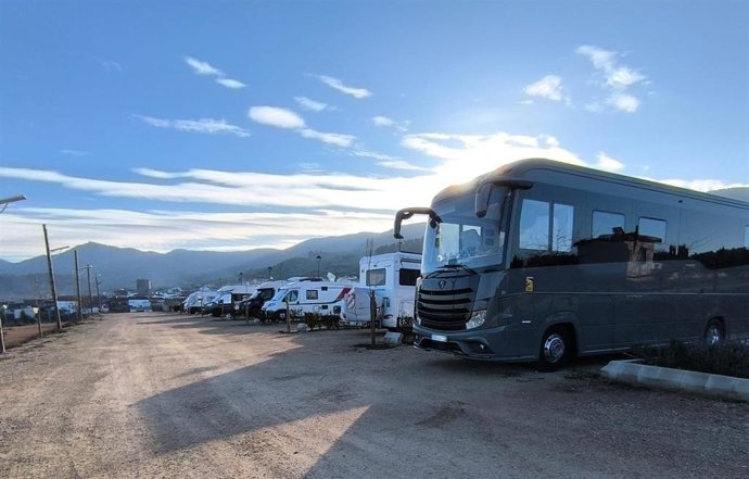 Zona para caravanas en Génave.