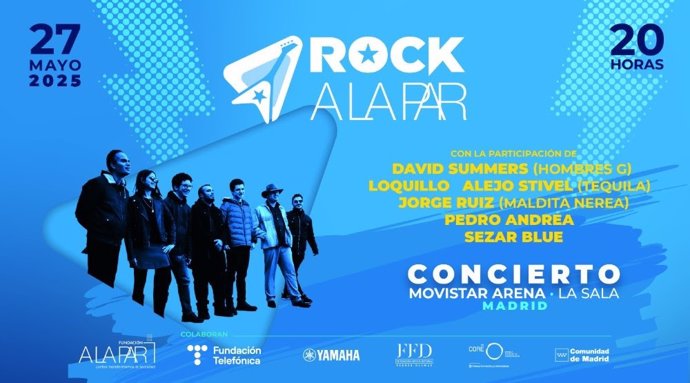 Fundación A LA PAR celebra un concierto solidario Madrid y el grupo Rockalapar dará su primer concierto solidario