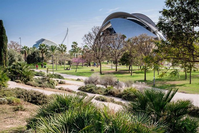 Archivo - Jardín del Turia y Ciudad de las Artes y las Ciencias, en Valencia. Imagen de archivo