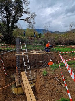 Obras de la depuradora de Hecho-Siresa.
